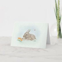 Süßer Esel und Wildblumen 7x5 Grußkarte 