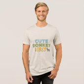 SÜßER ESEL-VIBE Tri-Blend SHIRT (Vorderseite voll)