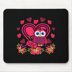 Süßer Eulen Valentinstag Geschenk Vogel Eule Mousepad