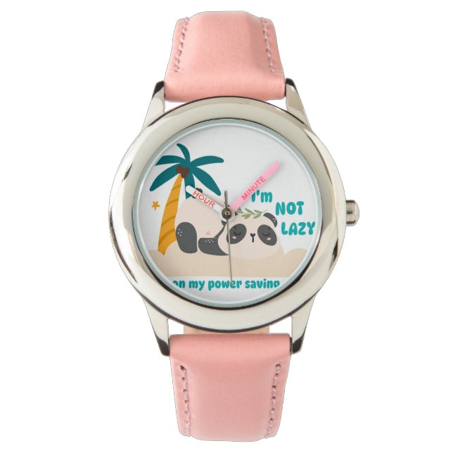 Süßer fauler Panda Armbanduhr (Vorderseite)