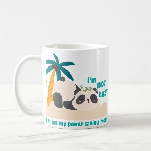 Süßer fauler Panda  Kaffeetasse (Links)