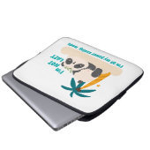 Süßer fauler Panda Laptopschutzhülle (Vorne Knopf)