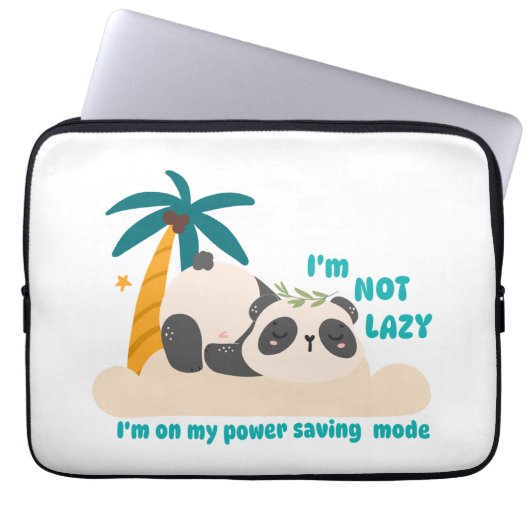 Süßer fauler Panda Laptopschutzhülle (Vorderseite)