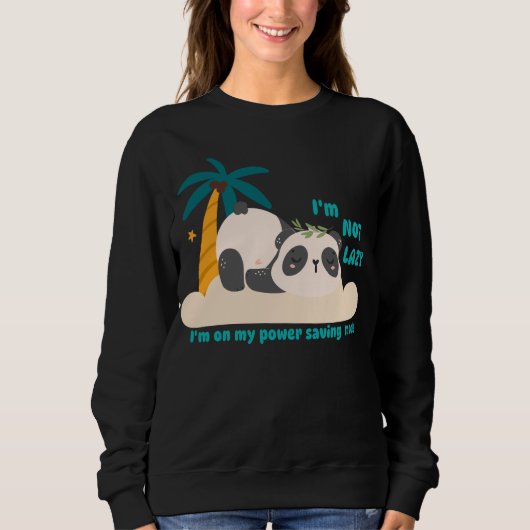 Süßer fauler Panda Sweatshirt (Vorderseite)