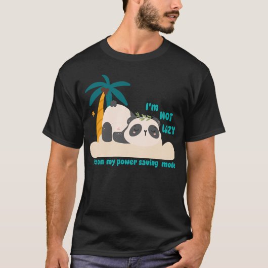 Süßer fauler Panda T-Shirt (Vorderseite)