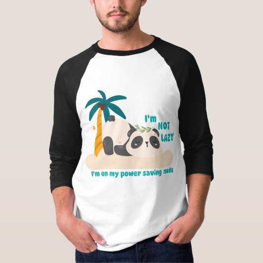 Süßer fauler Panda T-Shirt (Vorderseite)