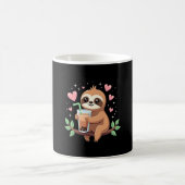 Süßer Faultier-Boba-Blasen-Milchtee Kawaii Frauen Kaffeetasse (Mittel)