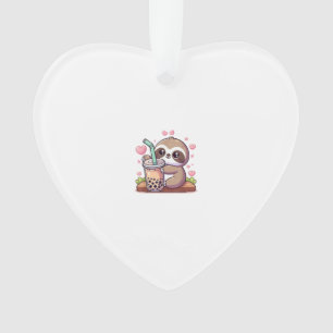 Süßer Faultier-Boba-Blasen-Milchtee Kawaii Frauen Ornament