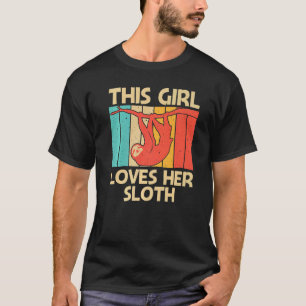 Süßer Faultier Für Mädchen Kinder Riesiges Faultie T-Shirt