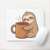 Süßer Faultier-Kaffee-Aufkleber Mousepad (Mit Mouse)