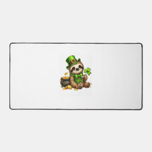 Süßer Faultier Leprechaun St Patricks Day Jungen M Schreibtischunterlage