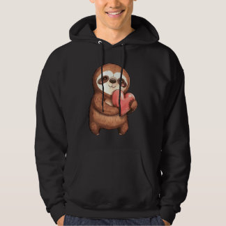 Süßer Faultier Valentinstag  Faultier   1 Hoodie