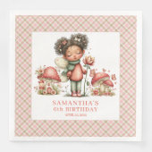 Süßer Feengarten - Whimsical Geburtstagsfeier Serv Serviette (Vorderseite)