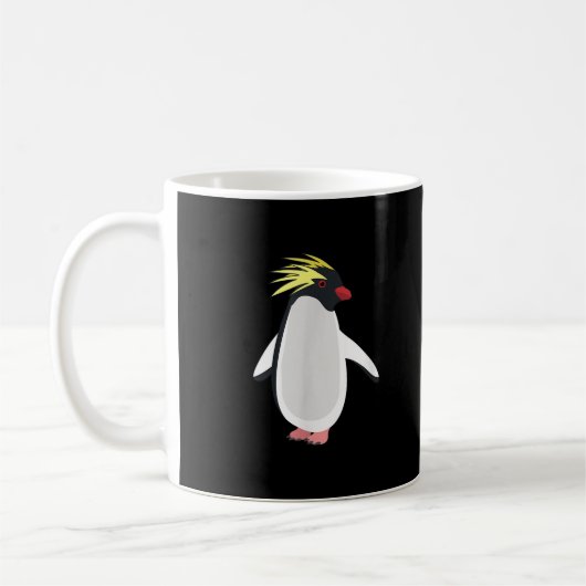 Süßer Felsenpinguin Lustiges Antarktistier Kaffeetasse (Links)