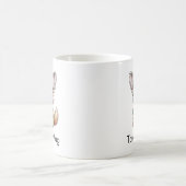 Süßer Fennek-Fuchs liest ein Buch Custom Kaffeetasse (Mittel)