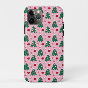 Süßer festlicher Winter rosa frostiger Schneemann Case-Mate iPhone Hülle