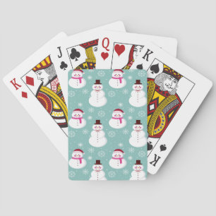 Süßer festlicher winterlicher rosa frostiger Schne Spielkarten