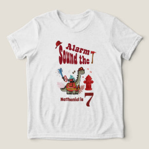 Süßer Feuerwehr-Dinosaurier-Brüll- und Rettungs-Ge Tri-Blend Shirt