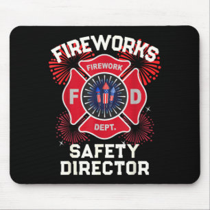 Süßer Feuerwerkssicherheitsdirektor Boom Squad Mousepad