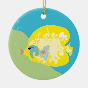 Süßer Fisch Keramik Ornament