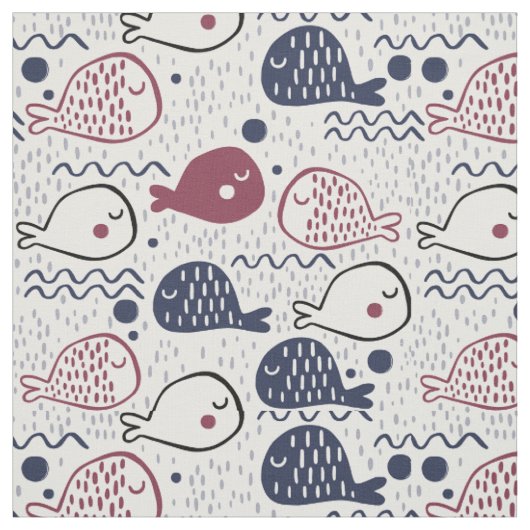 Süßer Fisch Musterstoff Stoff (Muster)
