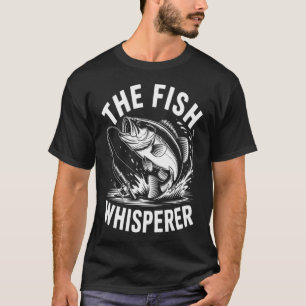 Süßer Fischerkatzen-Cartoon T-Shirt