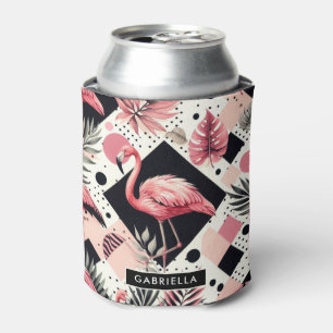 Süßer Flamingo Geometrie Dosenkühler