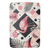 Süßer Flamingo Geometrisch Badematte (Vorderseite Vertikal)