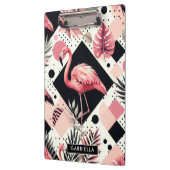 Süßer Flamingo Geometrisch Klemmbrett (Links)