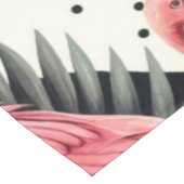 Süßer Flamingo Geometrisch Tischdecke (Schrägansicht)