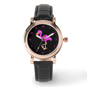 Süßer Flamingo - Glücklich - Armbanduhr