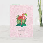 Süßer Flamingo Karte (Rückseite)