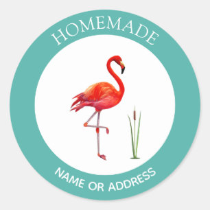 Süßer Flamingo Selbstgemachter Klassischer Runder Aufkleber