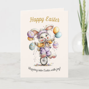 Süßer flauschiger Hase, Lustige Frohe Ostern Karte