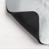 Süßer flauschiger japanischer Spitz-Welpe Mousepad (Ecke)