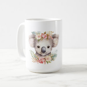 Süßer floraler Koala-Bär Kaffeetasse