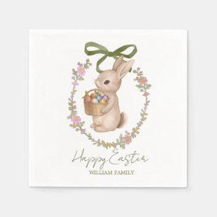 Süßer floraler Osterhase Serviette