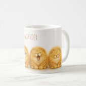 Süßer Fluffiger Leopard Wasserfarben Kinder Kaffeetasse (VorderseiteRechts)
