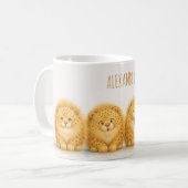 Süßer Fluffiger Leopard Wasserfarben Kinder Kaffeetasse (Vorderseite Links)