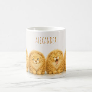 Süßer Fluffiger Leopard Wasserfarben Kinder Kaffeetasse
