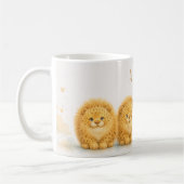 Süßer Fluffiger Leopard Wasserfarben Kinder Kaffeetasse (Links)