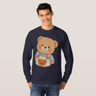 Süßer Fluffiger Teddybär-Aufkleber – Adorable Kawa T-Shirt