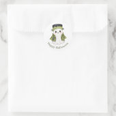 Süßer Frankenstein-Geist | Kinder Gruselig Hallowe Runder Aufkleber (Tasche)