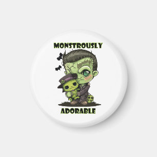 Süßer Frankenstein-Monster mit Plüsch Magnet