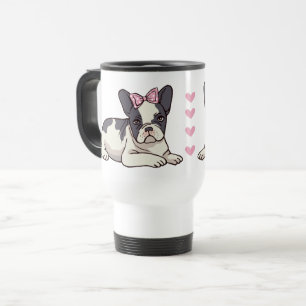 Süßer Franzose Welpe Hund Liebhaber Geschenk Franz Reisebecher