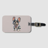 Süßer Französische Bulldogge Gepäckanhänger (Vorderseite (Horizontal))