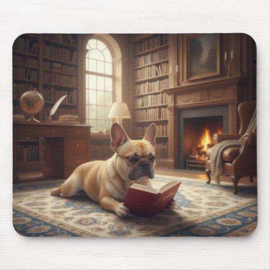 Süßer Französische Bulldogge Mousepad (Vorne)