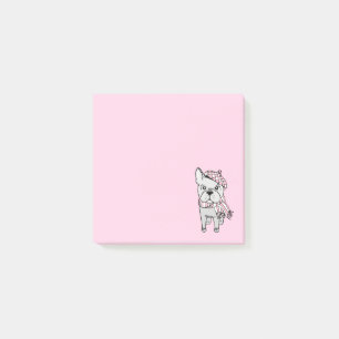Süßer Französische Bulldogge Post-it Klebezettel