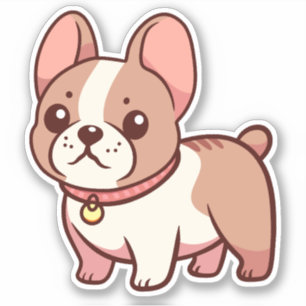 Süßer Französischer Bulldogge  Aufkleber