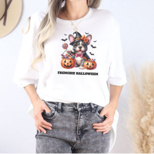 Süßer französischer Bulldogge Halloween Süßigkeite T-Shirt